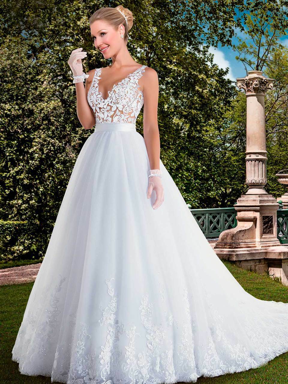 v neck wedding dresses and a-line wedding dresses