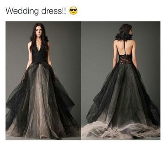 black wedding dress, black, dress and black heart