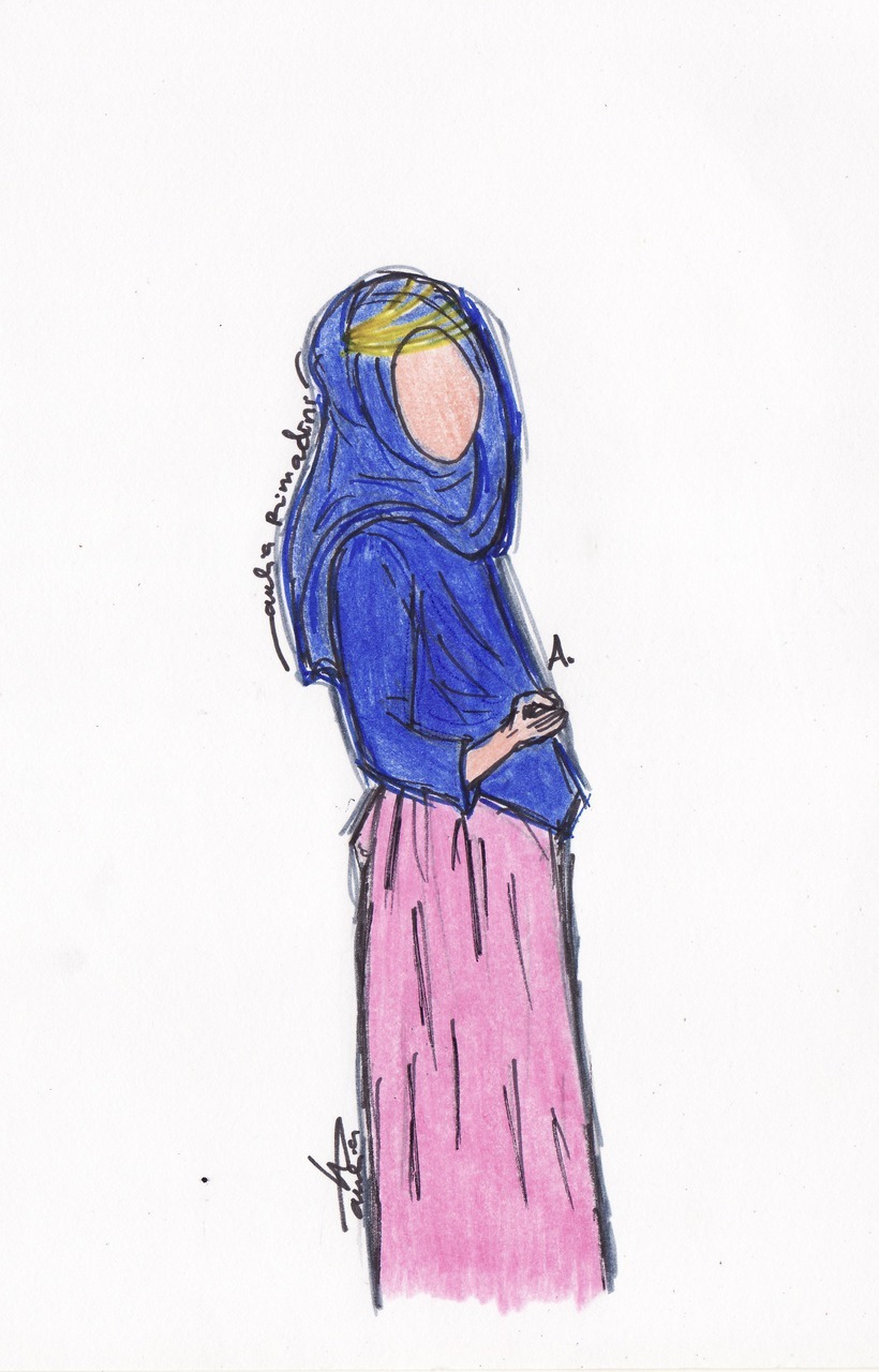 auliaprimadini, fashion hijab, illustration and muslimah