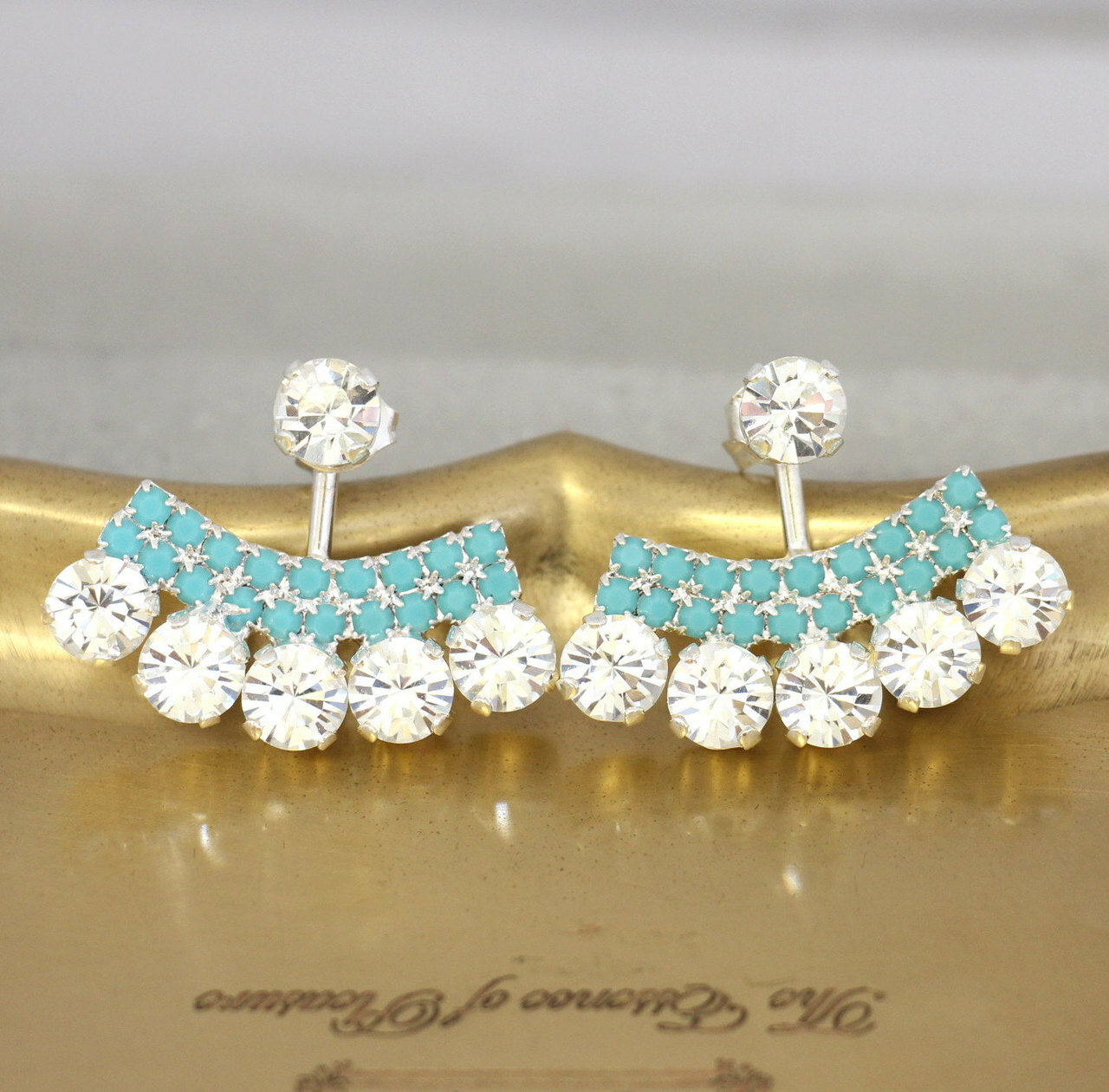earcuff, bridal, crystalearrings and earrings