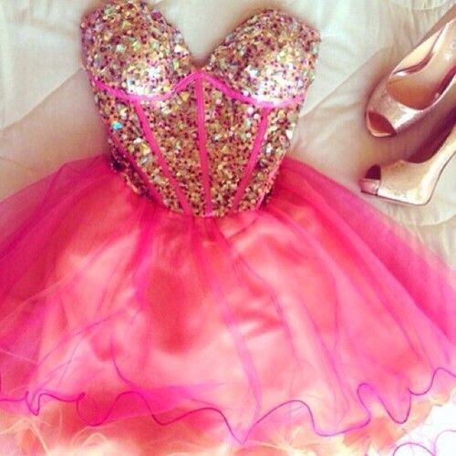 pink, corsette, heels and sequins