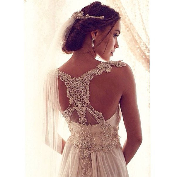 wedding dress, fashion, view and back
