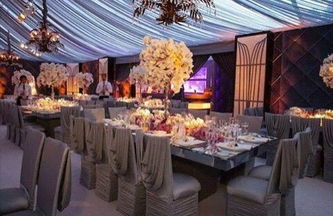 decorate, flovers and dinner place