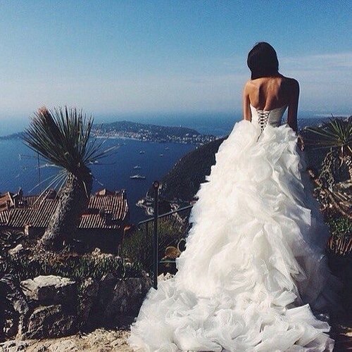 wedding dress, dress, girl and vestido