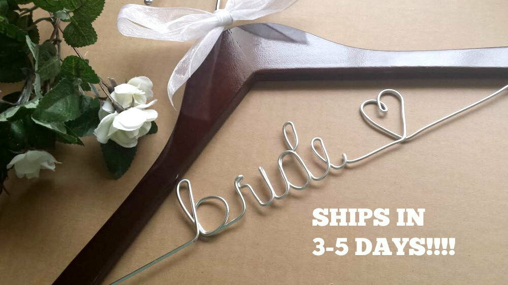 wedding hanger, wiredflowershop on etsy, bridesmaids and brides