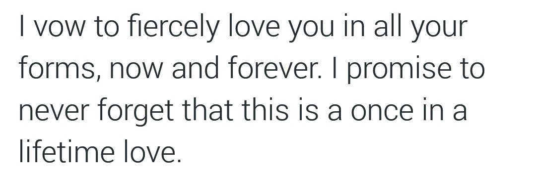 marriage, love and the vow
