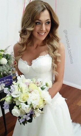 hairstyle, buket and make-up