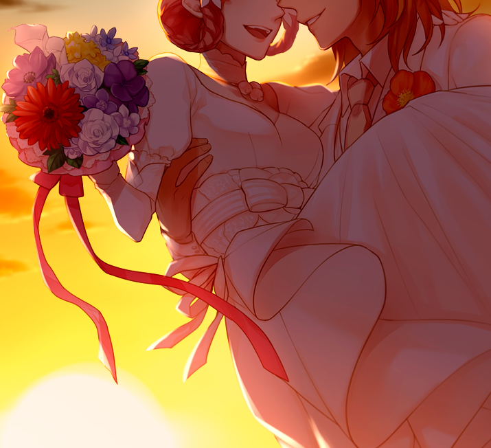 haruka nanami, anime, flowers and bride