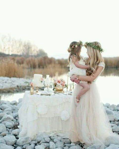 love, mom, bride and daughter