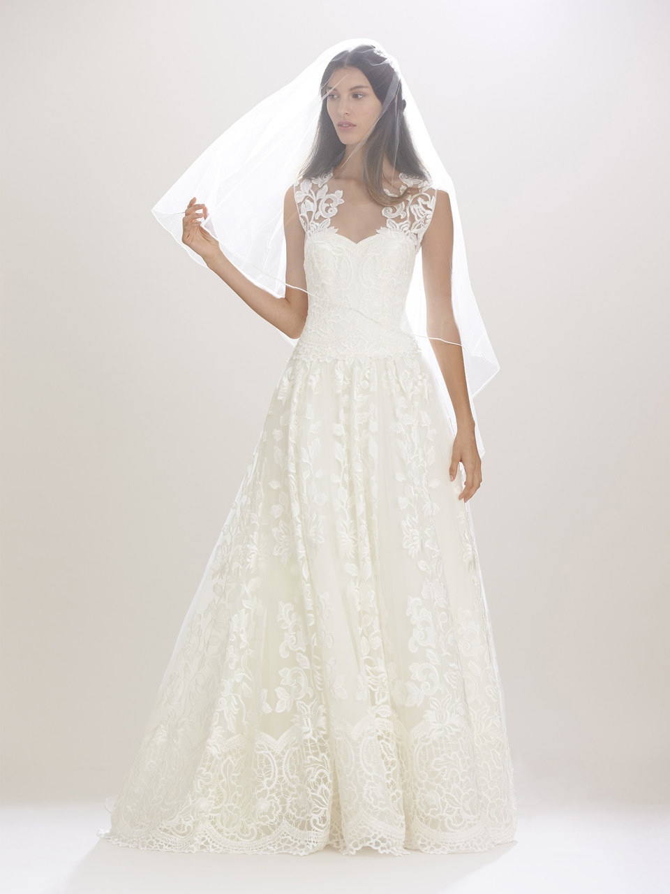 white, fashion, bride and Carolina Herrera