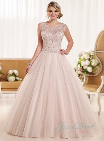 ball gown, blush and embroidery