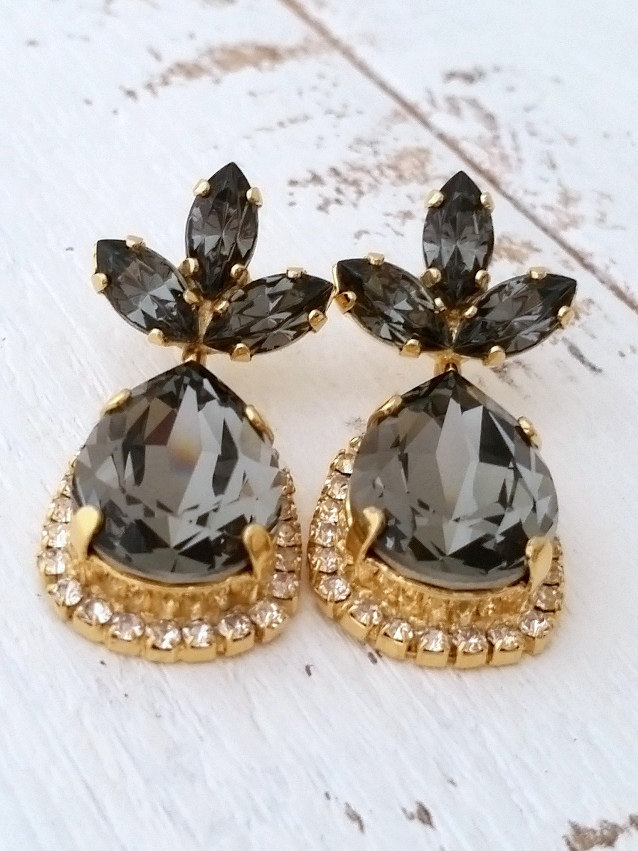 bridesmaids, bridal earrings, Prom and crystal earrings