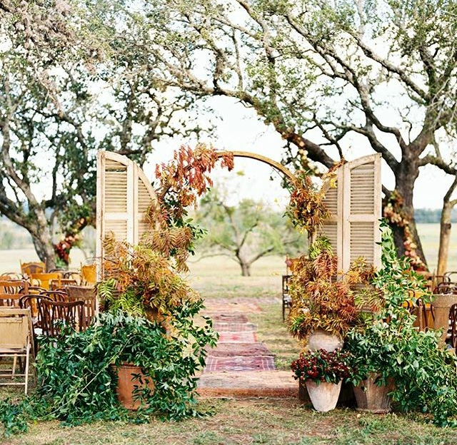 ceremony, decor, fall and wedding ceremony decor
