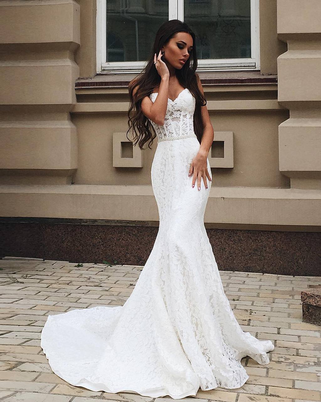 fashion, model, beauty and wedding dress