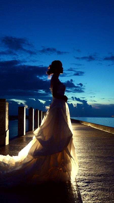 night, seaside and happy