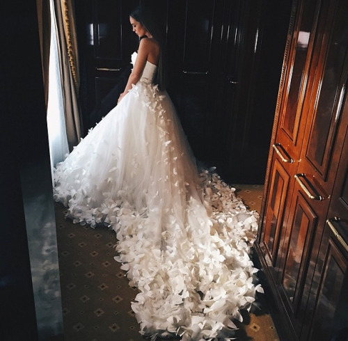 dress, girl, marriage and petal
