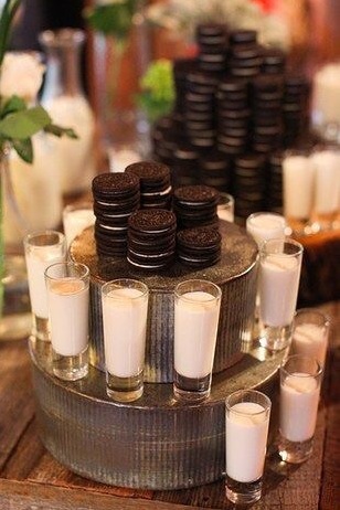 reception, oreo and milk