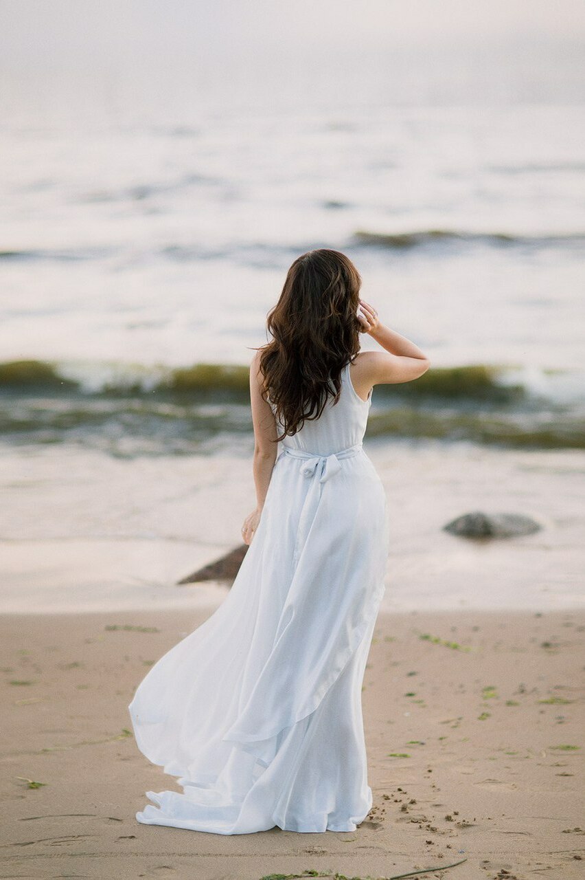 sky, girl, love and sea