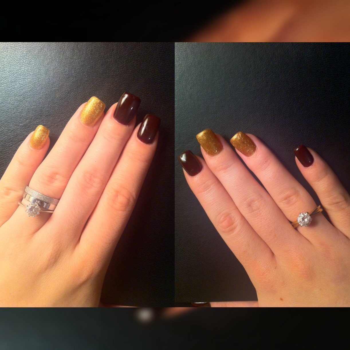 goldnails, beautiful nails, red and rednails