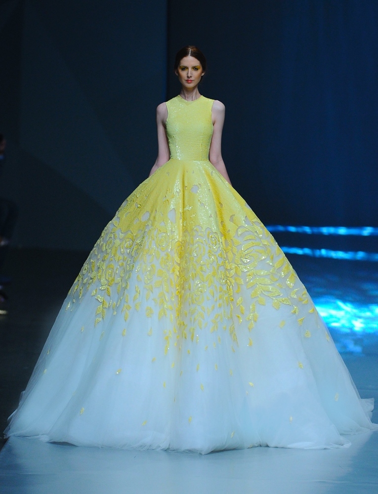 dress, runway, fashion and michael cinco