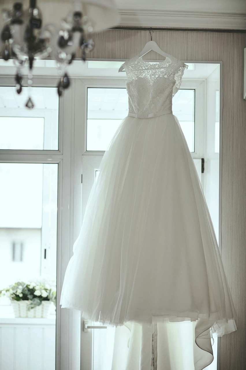 bouquet, white, gown and morning