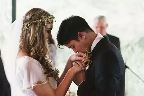 bride, girl and boy and girl
