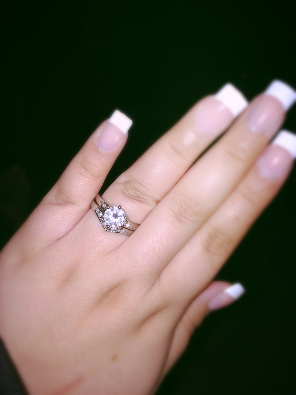 french tips, he went to jared, glamorous and beautiful