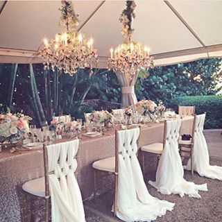 drapery, chairs and lights