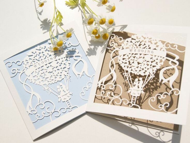 cards, invitations, air balloon and nice