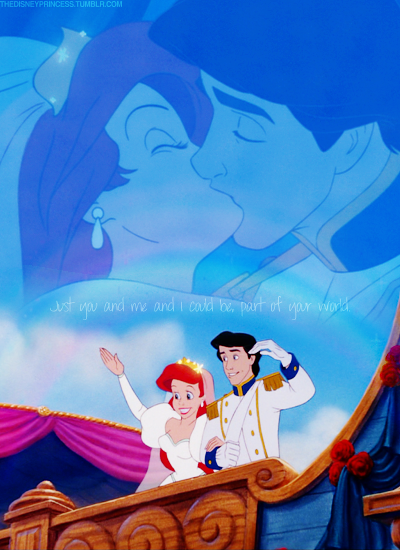 disney wedding, disney princess and ariel and prince eric