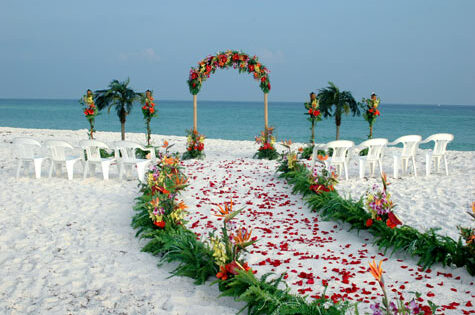 bamboo arbor design, for beach wedding and wedding arbor designs