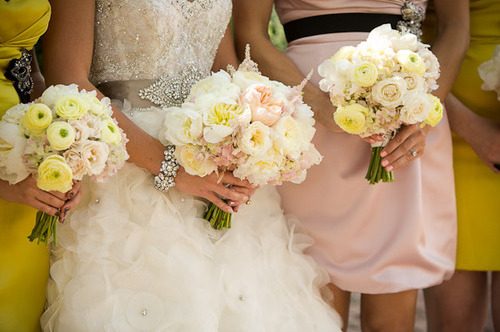 gorgeous, bridesmaids and weddingdress