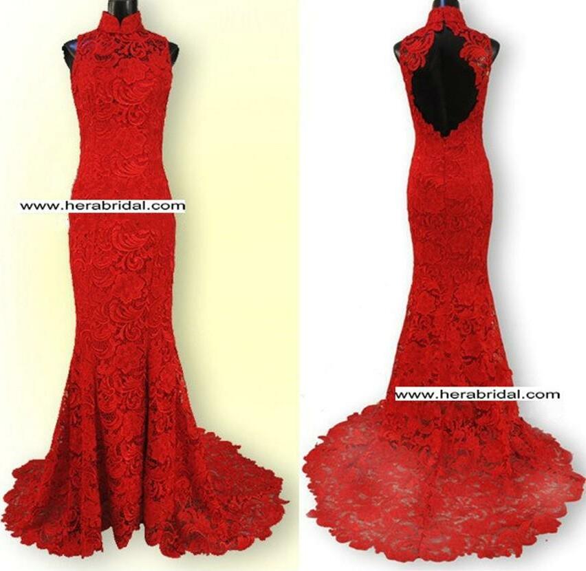 china wedding dress, red wedding dress, red lace wedding dress and china wedding