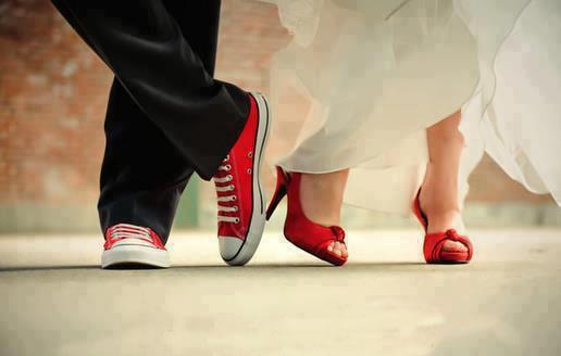 girl, boy and red