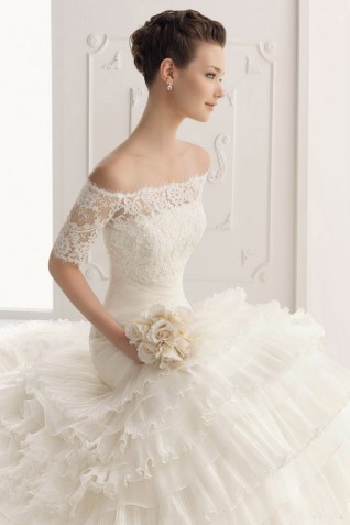 beach, wedding dress in color and art