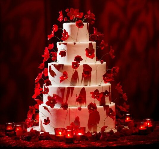 cake, love, red and flowers