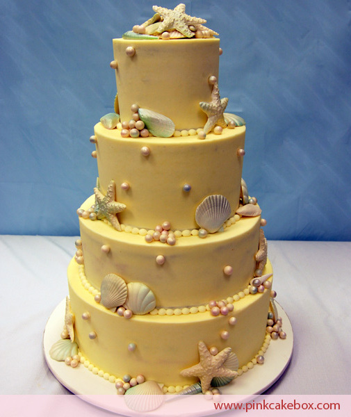 food, wedding cake, cake and starfish