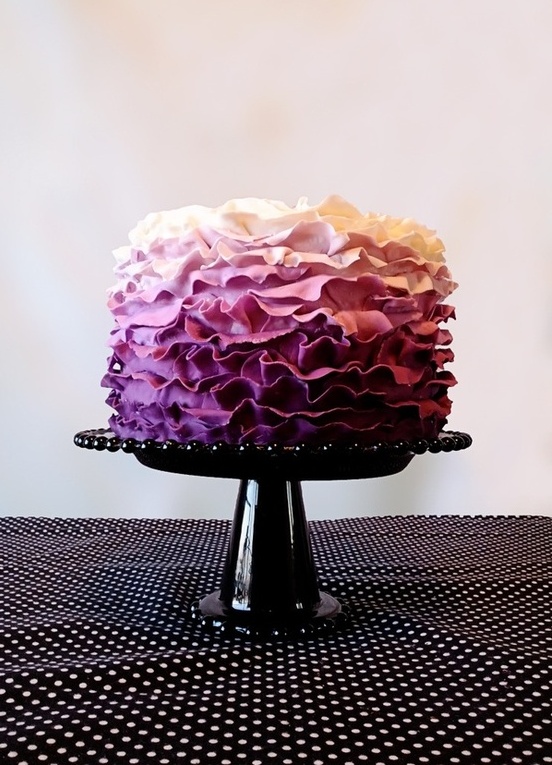 ruffle, polka dota, cake and violet