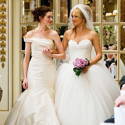 kate hudson, wedding dresses and Anne Hathaway