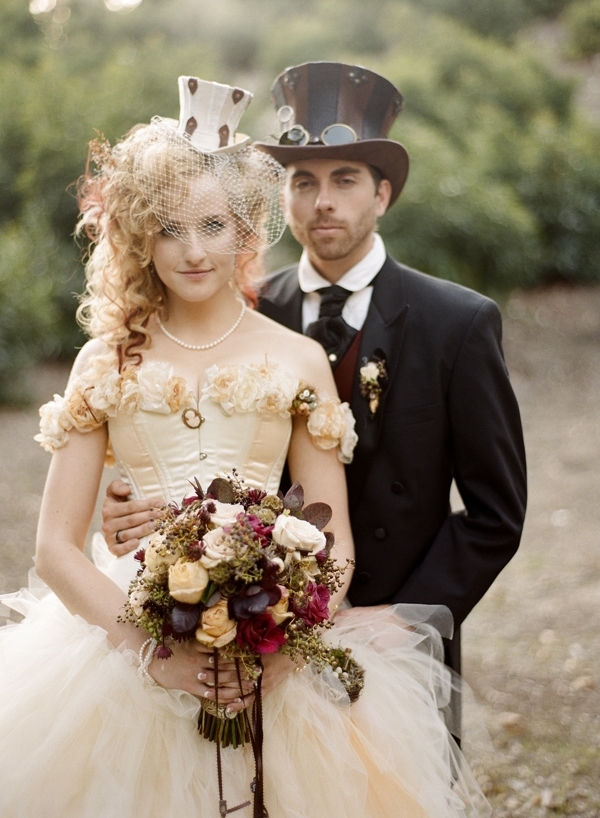 victorian, ruffled®, the bridal style and steampunk wedding
