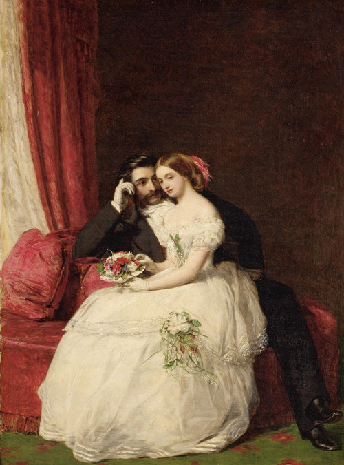 william powell frith, the proposal, victorian and gown