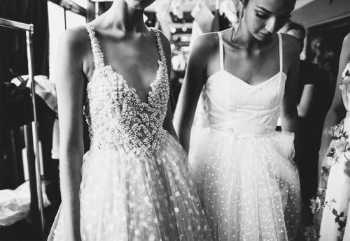 white, dress and haute couture
