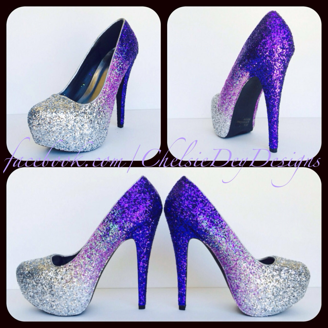 purple, glitter, etsy and homecoming