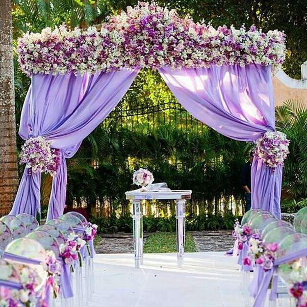 purple, decoration, flowers and ceremony
