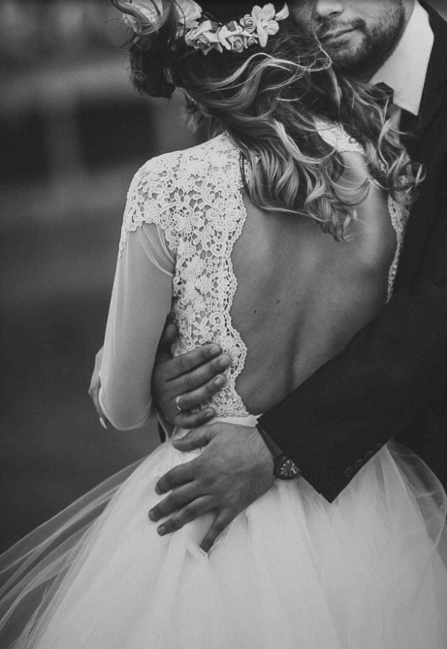 white, couple, married and happiness