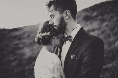 couple, just married and bride