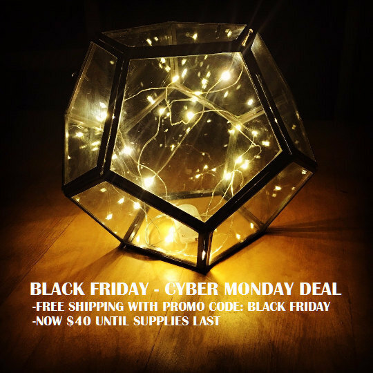string lights, geometric terrarium, etsy and wedding gift