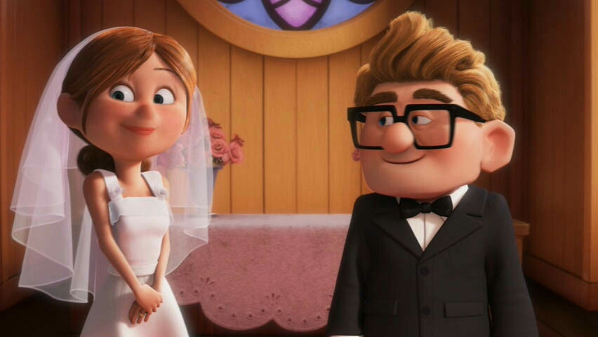 pixar, up, romantic and animated
