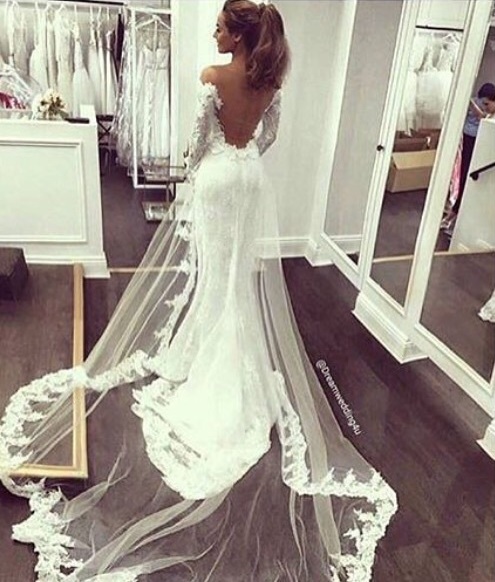 model, dress, Dream and veil