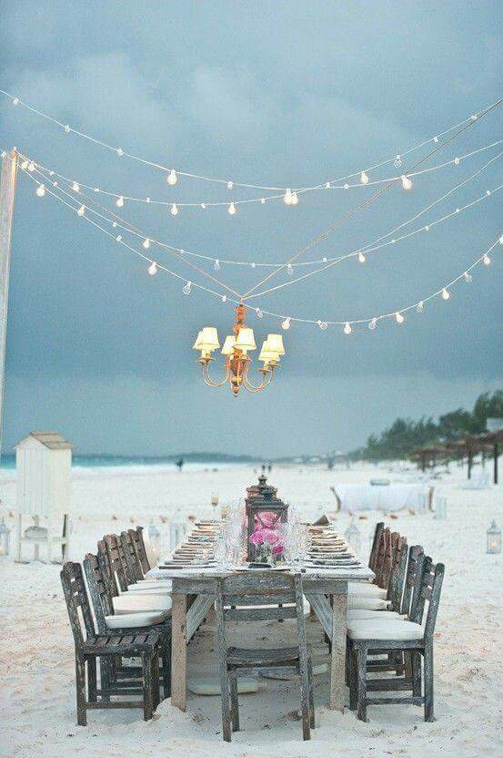 lights, beautiful, beach and love